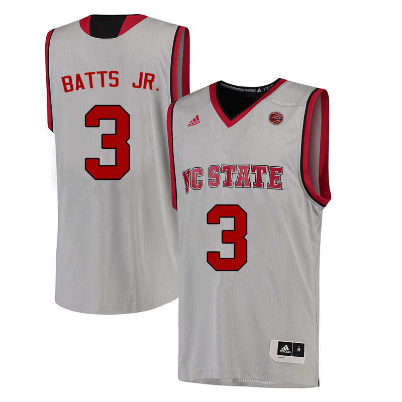 Men NC State Wolfpack #3 Lavar Batts Jr. College Basketball Jerseys-White - Click Image to Close